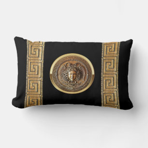 Medusa en Griekse Sleutel Kussen