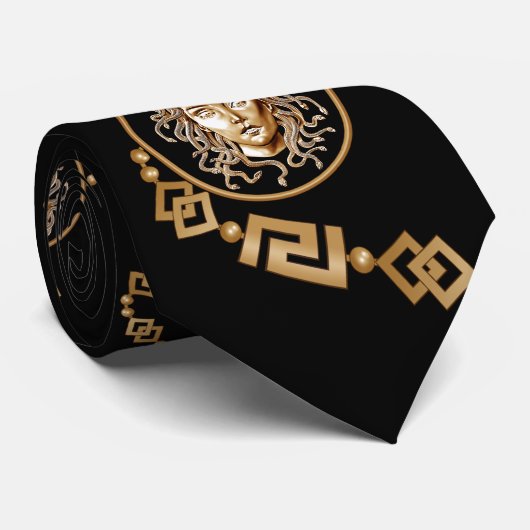 Medusa Eyes Gold Stropdas (Opgerold)