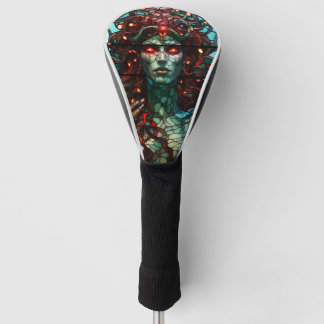 Medusa - Glas in lood venster Tiffany stijl Golfheadcover