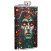 Medusa - Glas in lood venster Tiffany stijl Heupfles (Rechts)