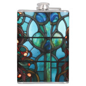 Medusa - Glas in lood venster Tiffany stijl Heupfles (Achterkant)