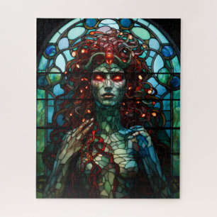 Medusa - Glas in lood venster Tiffany stijl Legpuzzel