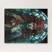Medusa - Glas in lood venster Tiffany stijl Legpuzzel (Horizontaal)