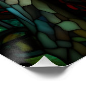 Medusa - Glas in lood venster Tiffany stijl Perfect Poster (Hoek)