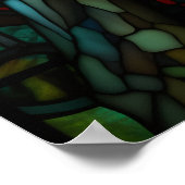 Medusa - Glas in lood venster Tiffany stijl Poster (Hoek)