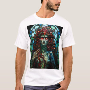 Medusa - Glas in lood venster Tiffany stijl T-shirt