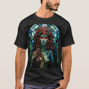 Medusa - Glas in lood venster Tiffany stijl T-shirt
