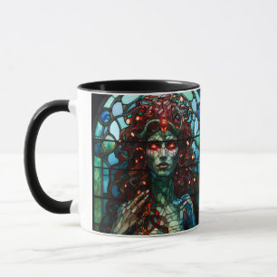 Medusa - Glas-in-loodraam in Tiffany-stijl Mok