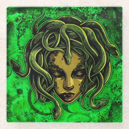 Medusa Glazen Onderzetter (Voorkant)