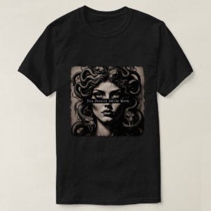 Medusa Glimlach Donkere Gotische Kunst T-shirt