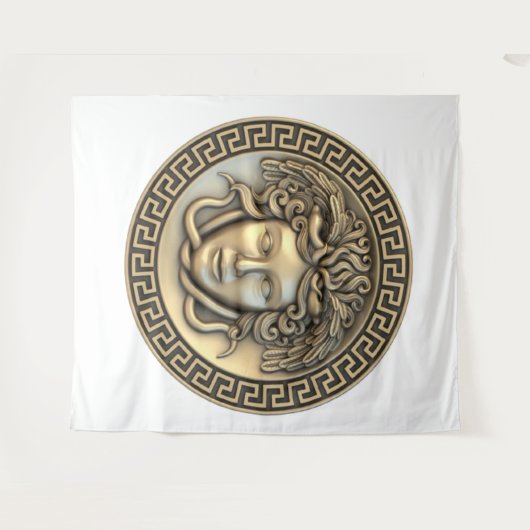 Medusa Gold Wall Art Wandkleed (Voorkant (horizontaal))