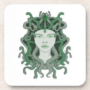 Medusa Gorgo Slang Gorgon Monster Griekse mytholog Bier Onderzetter