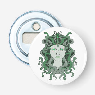 Medusa Gorgo Slang Gorgon Monster Griekse Mytholog Button Flesopener