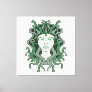 Medusa Gorgo Slang Gorgon Monster Griekse Mytholog Canvas Afdruk