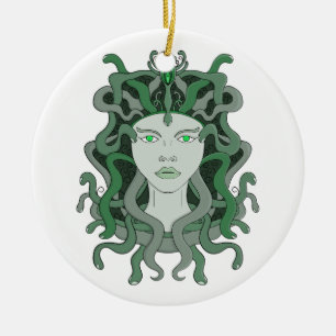 Medusa Gorgo Slang Gorgon Monster Griekse mytholog Keramisch Ornament