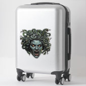 Medusa Gorgon Die-Cut Sticker – Mythische Horrorku (Koffer)