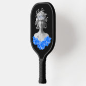 Medusa Gorgon Greek Mythology Blue Floral Pickleball Paddle (Links)