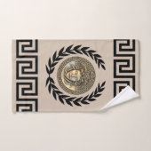 Medusa / Gorgon, Griekse sleutel, Laurel krans, Be Bad Handdoek (Handdoek)