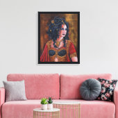 Medusa gorgon vrouw met slangen van Renee Lavoie Canvas Afdruk (Insitu (Woonkamer))