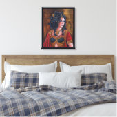 Medusa gorgon vrouw met slangen van Renee Lavoie Canvas Afdruk (Insitu (Slaapkamer))