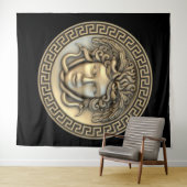 Medusa Goud Wandkunst Wandkleed (In Situ (horizontaal))