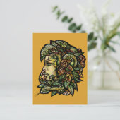 Medusa Green Snakes Gorgon Briefkaart (Staand voorkant)