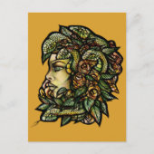 Medusa Green Snakes Gorgon Briefkaart (Voorkant)