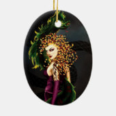 Medusa Griekse Mythologie Slang Gorgon Keramisch Ornament (Achterkant)