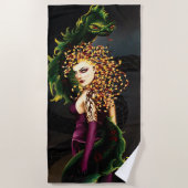Medusa Griekse Mythologie Slang Gorgon Strandlaken (Voorkant)
