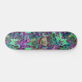 Medusa groen en paars girale schaatsen skateboard (Horizontaal)