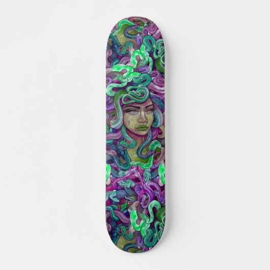 Medusa groen en paars girale schaatsen skateboard (Voorkant)