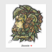 Medusa Groene Slangen Gorgon Sticker (Vel)