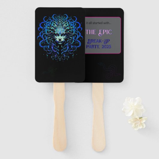 Medusa handventilator handwaaier (Voorkant en achterkant)