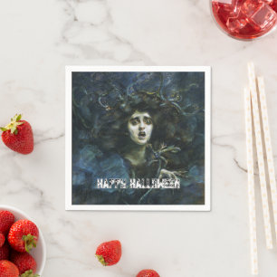 Medusa "Happy Halloween" Fine Art Party Servet