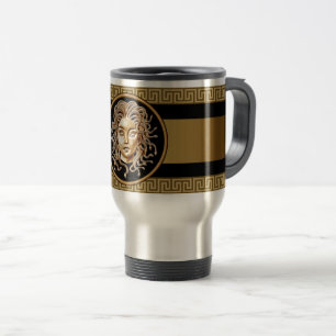 Medusa Head Gold Chain Travel Mug Reisbeker