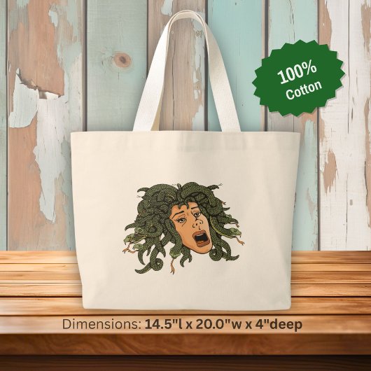 Medusa Head Grote Tote Bag