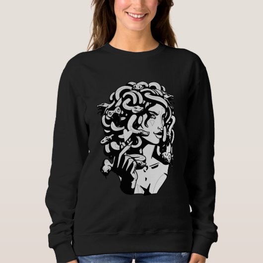 Medusa Head Snake Hair Greek Mythology Ancient Lov Trui (Voorkant)