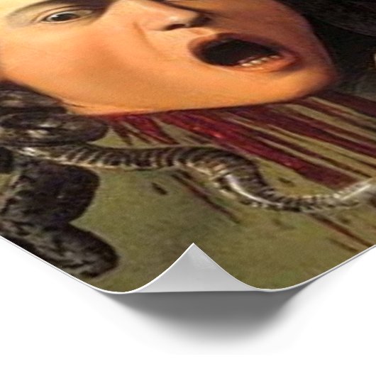 Medusa Head van Caravaggio Poster (Hoek)
