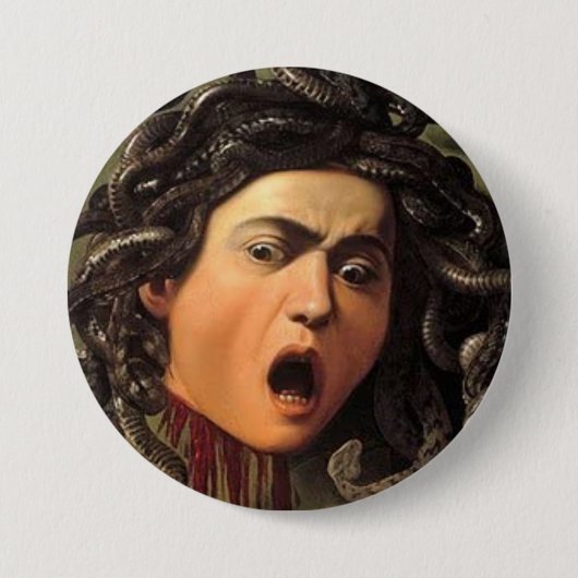 Medusa Head van Caravaggio Ronde Button 7,6 Cm (Voorkant)