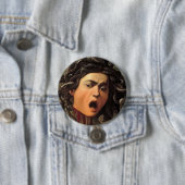 Medusa Head van Caravaggio Ronde Button 7,6 Cm (In situ)