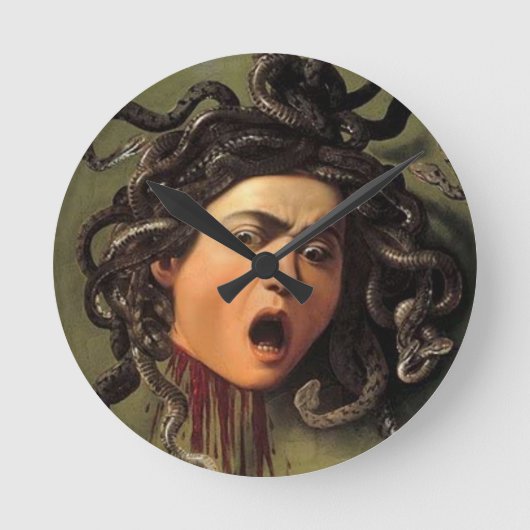 Medusa Head van Caravaggio Ronde Klok (Voorkant)