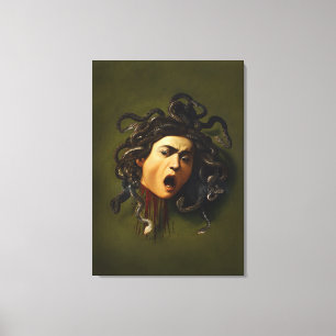 Medusa hoofd Caravaggio schilderij kunst mythologi Canvas Afdruk