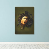 Medusa hoofd Caravaggio schilderij kunst mythologi Canvas Afdruk (Insitu (Houten vloer))