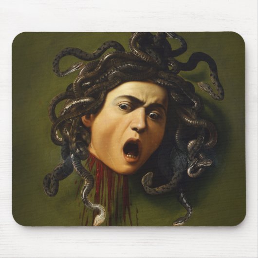 Medusa hoofd Caravaggio schilderij kunst mythologi Muismat (Voorkant)