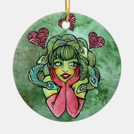 Medusa                                             keramisch ornament (Voorkant)