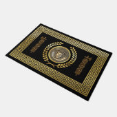 Medusa Laurel Krans Griekse Key Fasces Deurmat (Schuin)