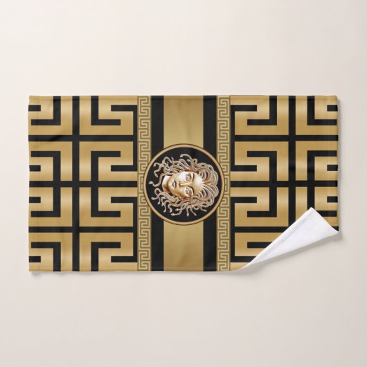 Medusa luxe Gold- en zwarte dodendoekset Bad Handdoek (Handdoek)