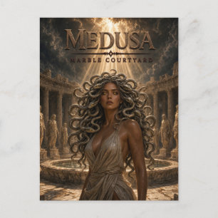 Medusa Marmeren Binnenplaats Donkere Bioscoop Briefkaart