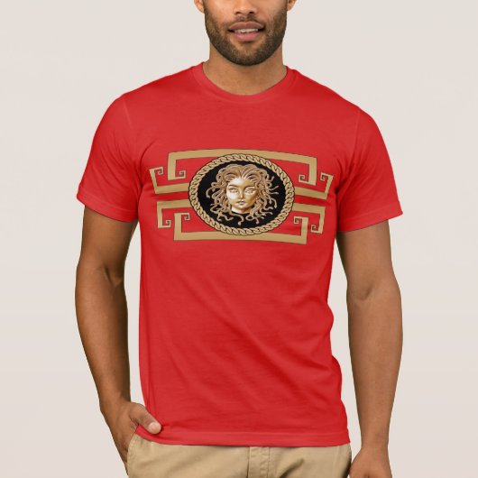 Medusa Medallion Gold T-Shirt (Voorkant)