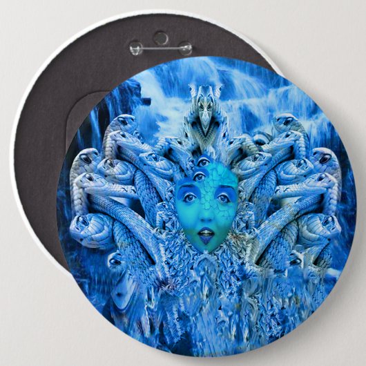 Medusa Metamorfose Ronde Button 6,0 Cm (Voorkant /achterkant)